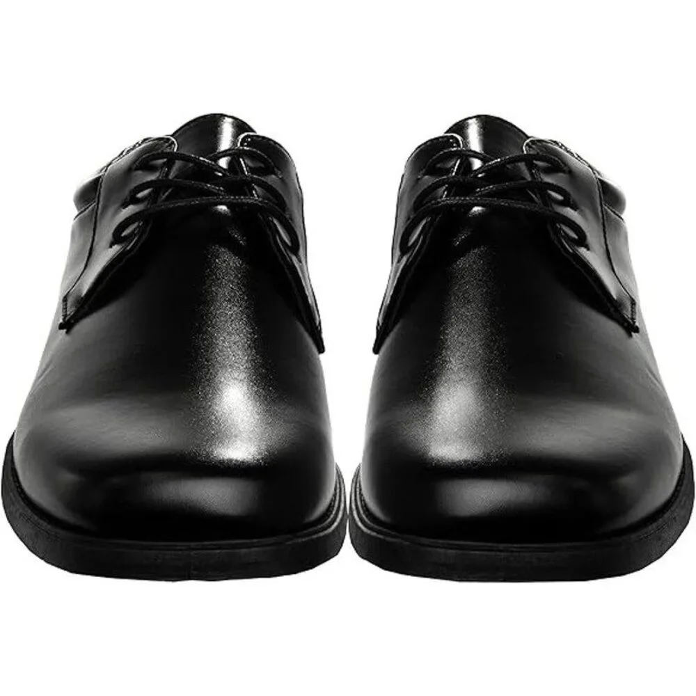 Josmo Big Boys Size 5 Black Faux Leather Lace Up Classic Comfort Oxford Shoes